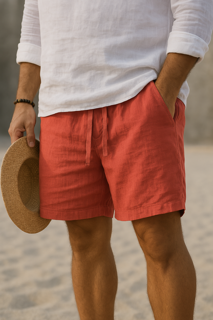 PANTALONI IN COTONE-LINO