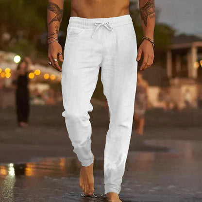 ROSSI ROMA | PANTALONI DA SPIAGGIA IN LINO