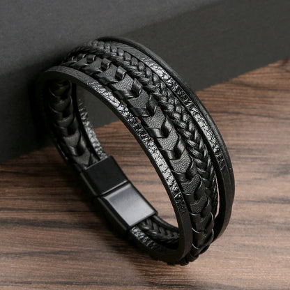ROSSI ROMA | BRACCIALE DA UOMO DI PELLE DI LUSSO