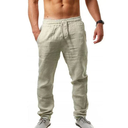 PANTALONI DA SPIAGGIA IN LINO