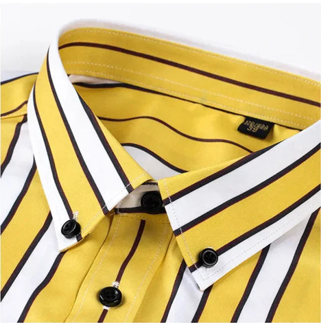 ROSSI ROMA | CAMICIA DA UOMO CASUAL A RIGHE