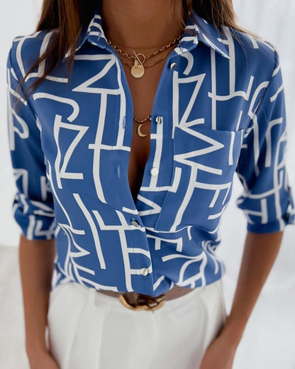 Sibylle™ | Blusa Trendy con Maniche Lunghe e Bottoni