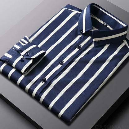 ROSSI ROMA | CAMICIA DA UOMO CASUAL A RIGHE
