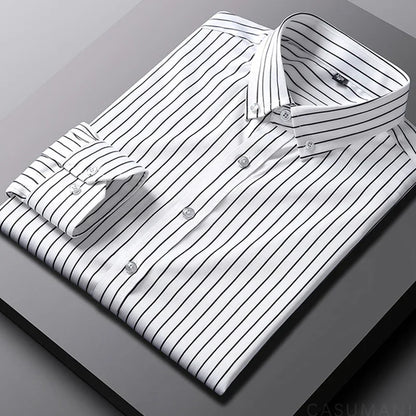 ROSSI ROMA | CAMICIA DA UOMO CASUAL A RIGHE