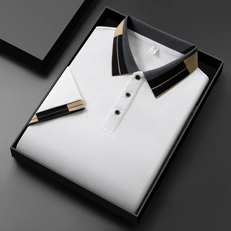 ROSSI ROMA™ | POLO CON FINITURE A CONTRASTO