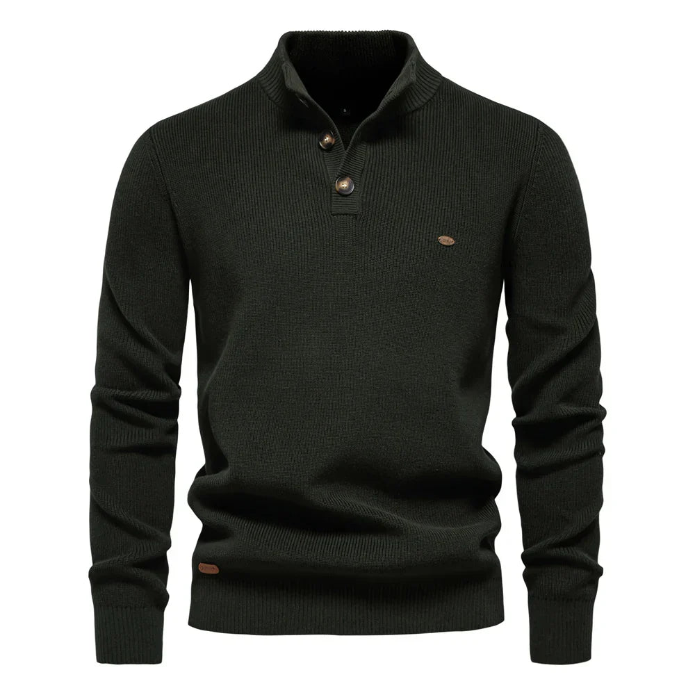 ROSSI ROMA™ | MAGLIONE DA UOMO CON DESIGN A BOTTONI
