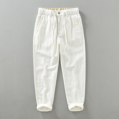 PANTALONI IN COTONE-LINO