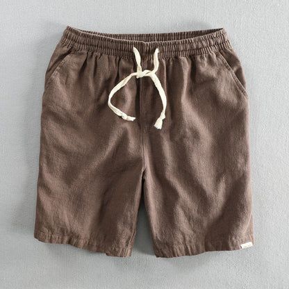 TOMMASO | PANTALONCINI IN COTONE BIOLOGICO E LINO