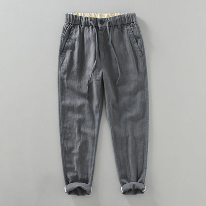 PANTALONI IN COTONE-LINO