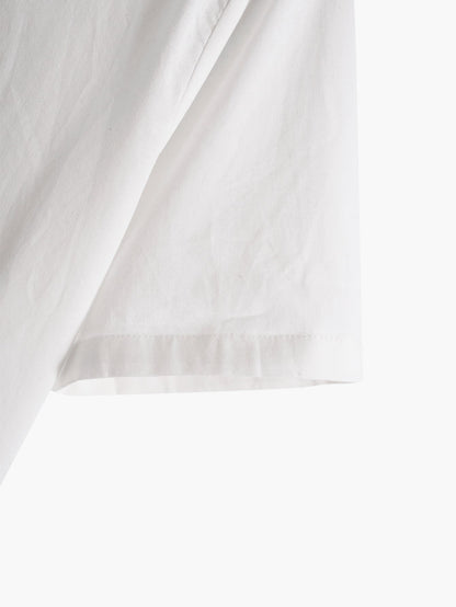 T-SHIRT BASE A MANICHE CORTE IN LINO & PANTALONI DRITTI IN LINO
