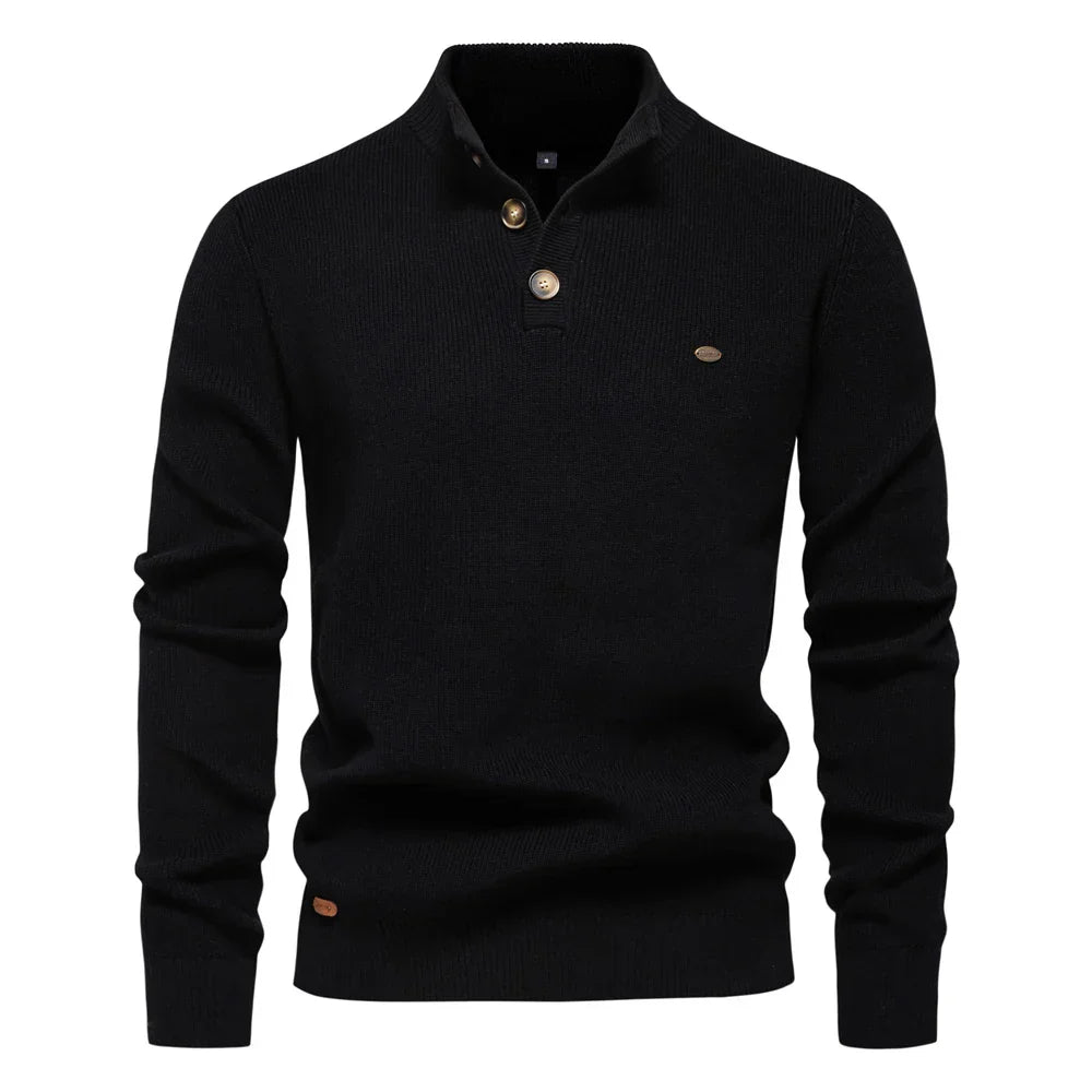 ROSSI ROMA™ | MAGLIONE DA UOMO CON DESIGN A BOTTONI