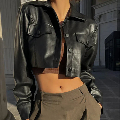 Élise™ | Giacca in similpelle elegante
