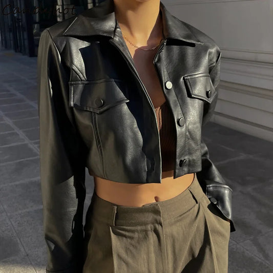 Élise™ | Giacca in similpelle elegante