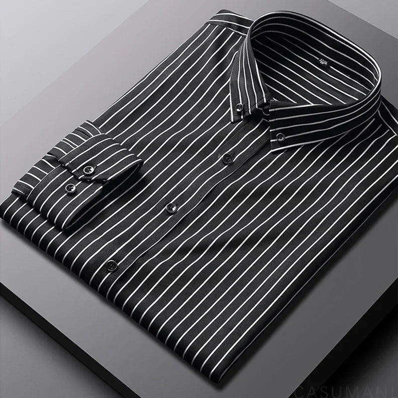 ROSSI ROMA | CAMICIA DA UOMO CASUAL A RIGHE