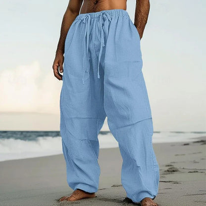 PANTALONI EXTRA DA PRATO IN LINO E COTONE