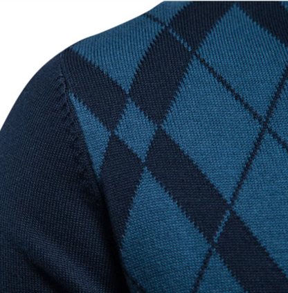 ROSSI ROMA™ | MAGLIONE DA UOMO CON MEZZA CERNIERA