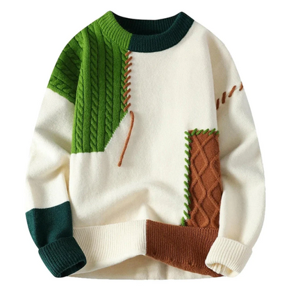 ALFONSO™ | MAGLIONE PATCHWORK DI LUSSO