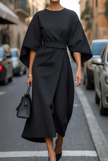 Sonia™ | Abito elegante con maniche a lanterna e cintura