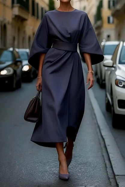 Sonia™ | Abito elegante con maniche a lanterna e cintura