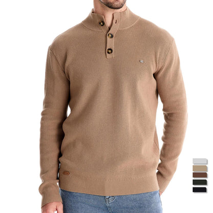 ROSSI ROMA™ | MAGLIONE DA UOMO CON DESIGN A BOTTONI