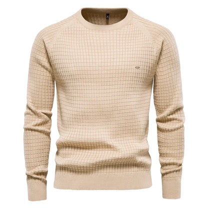 ROSSI ROMA™ | MAGLIONE DA UOMO CON MOTIVO A GRIGLIA