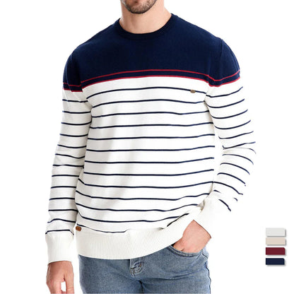 ROSSI ROMA™ | MAGLIONE DA UOMO CON DISEGNO A RIGHE