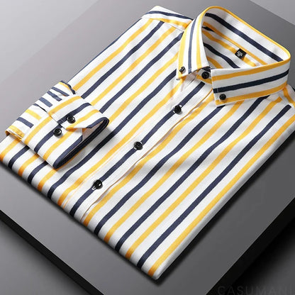 ROSSI ROMA | CAMICIA DA UOMO CASUAL A RIGHE