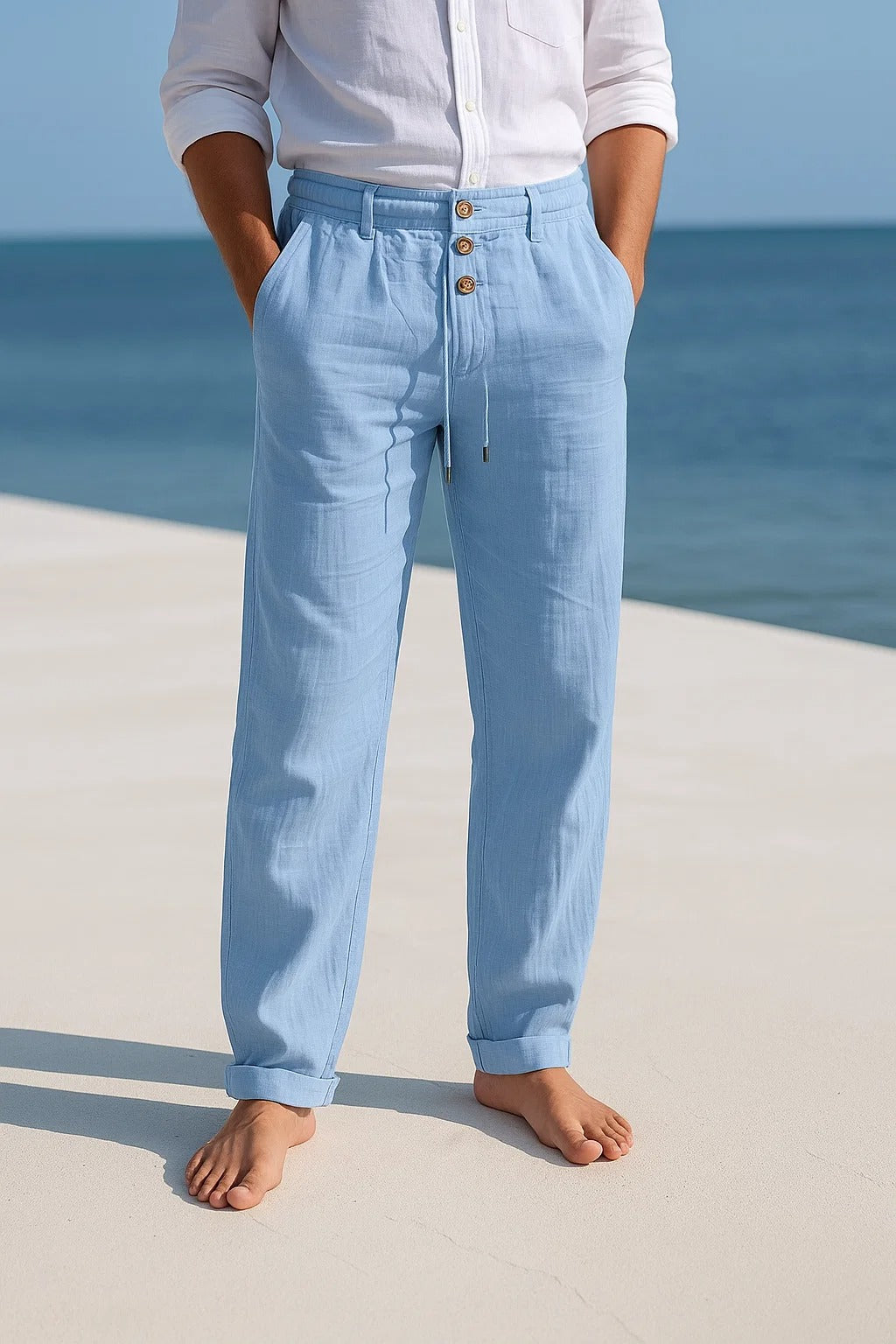 PANTALONE ESTIVO IN LINO LEGGERO