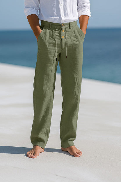 PANTALONE ESTIVO IN LINO LEGGERO