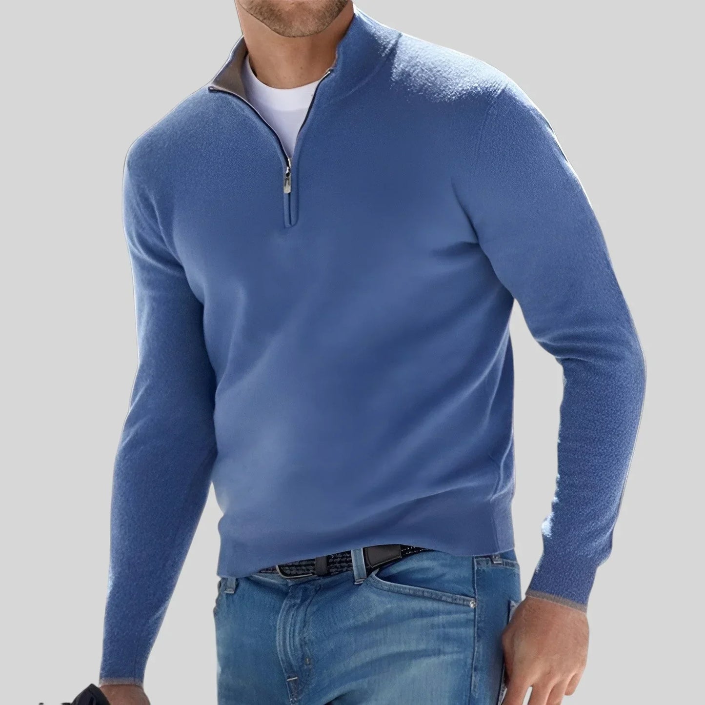 ALESSANDRO | MAGLIONE CON ZIP PREMIUM
