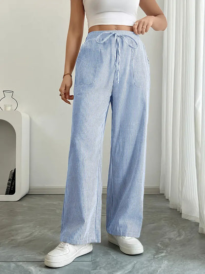 Alina™ | Eleganti Pantaloni a Righe con Tasche