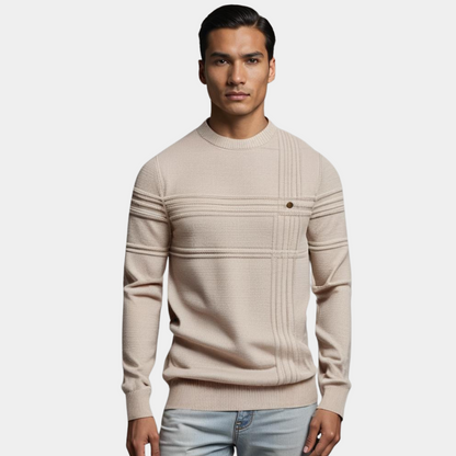 ROSSI ROMA™ | ELEGANTE MAGLIONE DA UOMO LAVORATO A MAGLIA