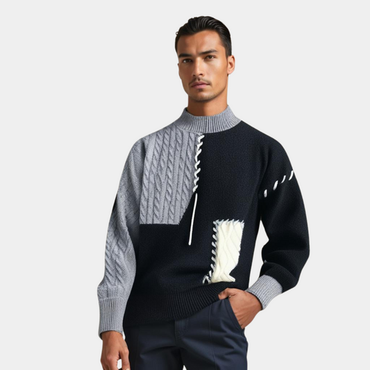ALFONSO™ | MAGLIONE PATCHWORK DI LUSSO