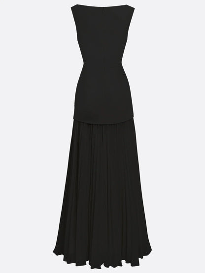 ELVIRA™ | Vestito lungo plissettato di design