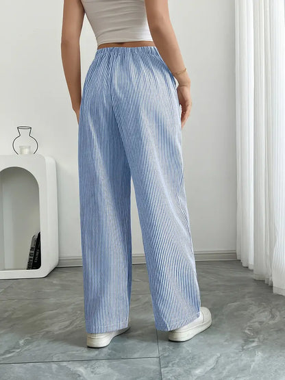 Alina™ | Eleganti Pantaloni a Righe con Tasche
