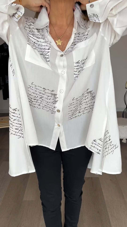 Callista™ | Camicia Button-Up Scritta a Mano