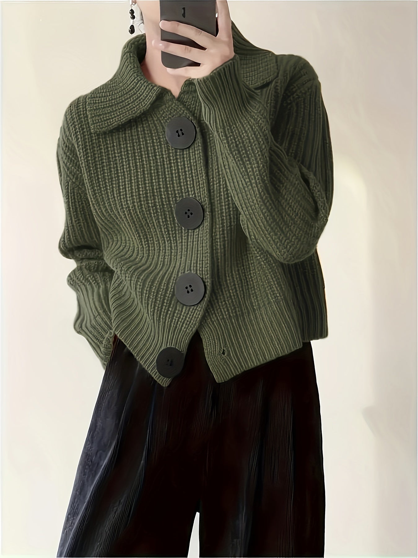 Chiara™ – Cardigan a maglia con maxi bottoni