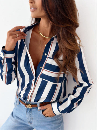 Monika™ | Blusa Femminile Elegante in Satin con Stampa
