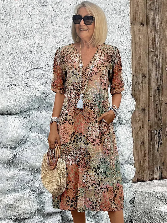 Colette™ | Abito midi vibrante