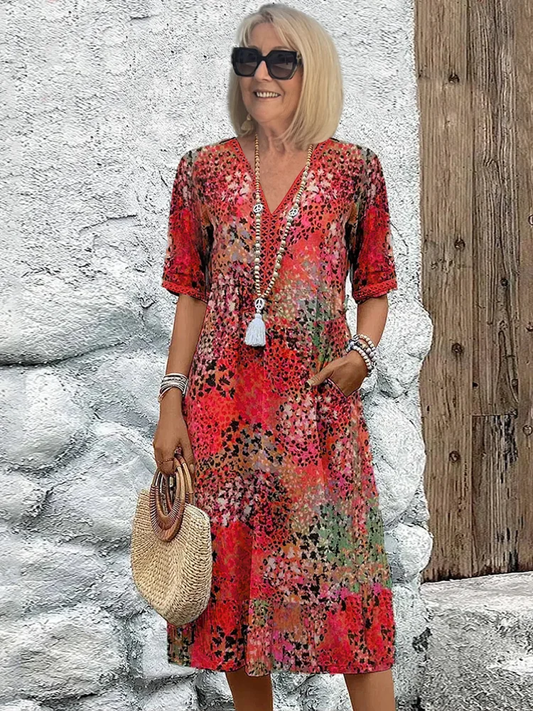 Colette™ | Abito midi vibrante