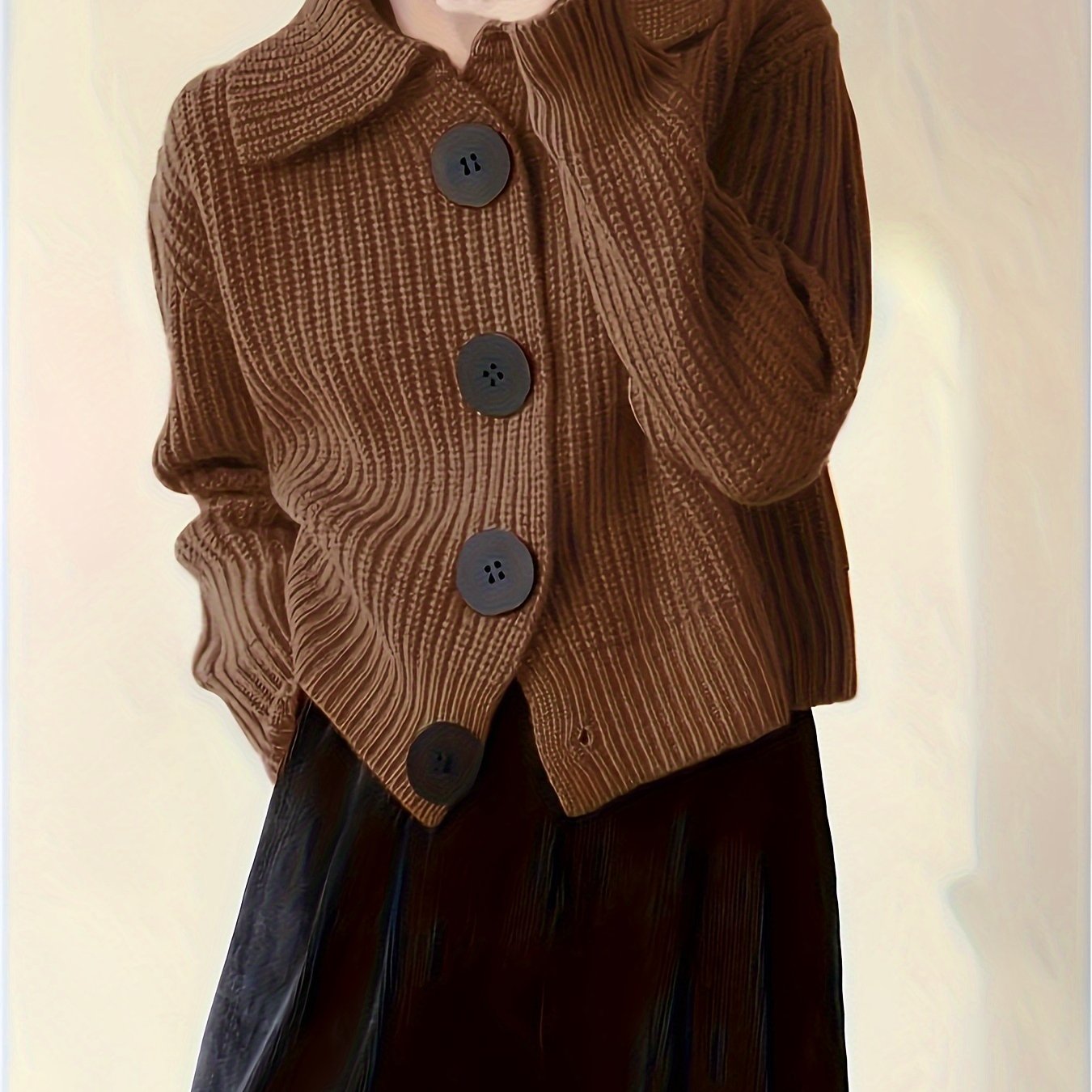 Chiara™ – Cardigan a maglia con maxi bottoni