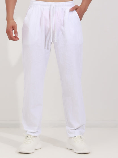 ENRICO | PANTALONE LARGO IN COTONE CON CORDINO