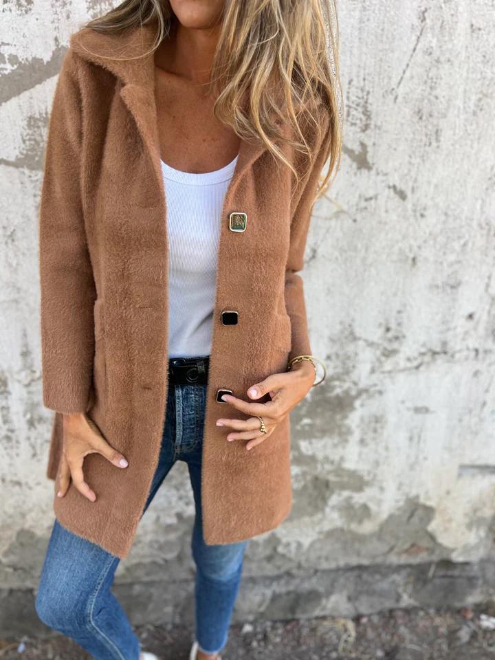 Clara™ – Cappotto in Maglia Elegante