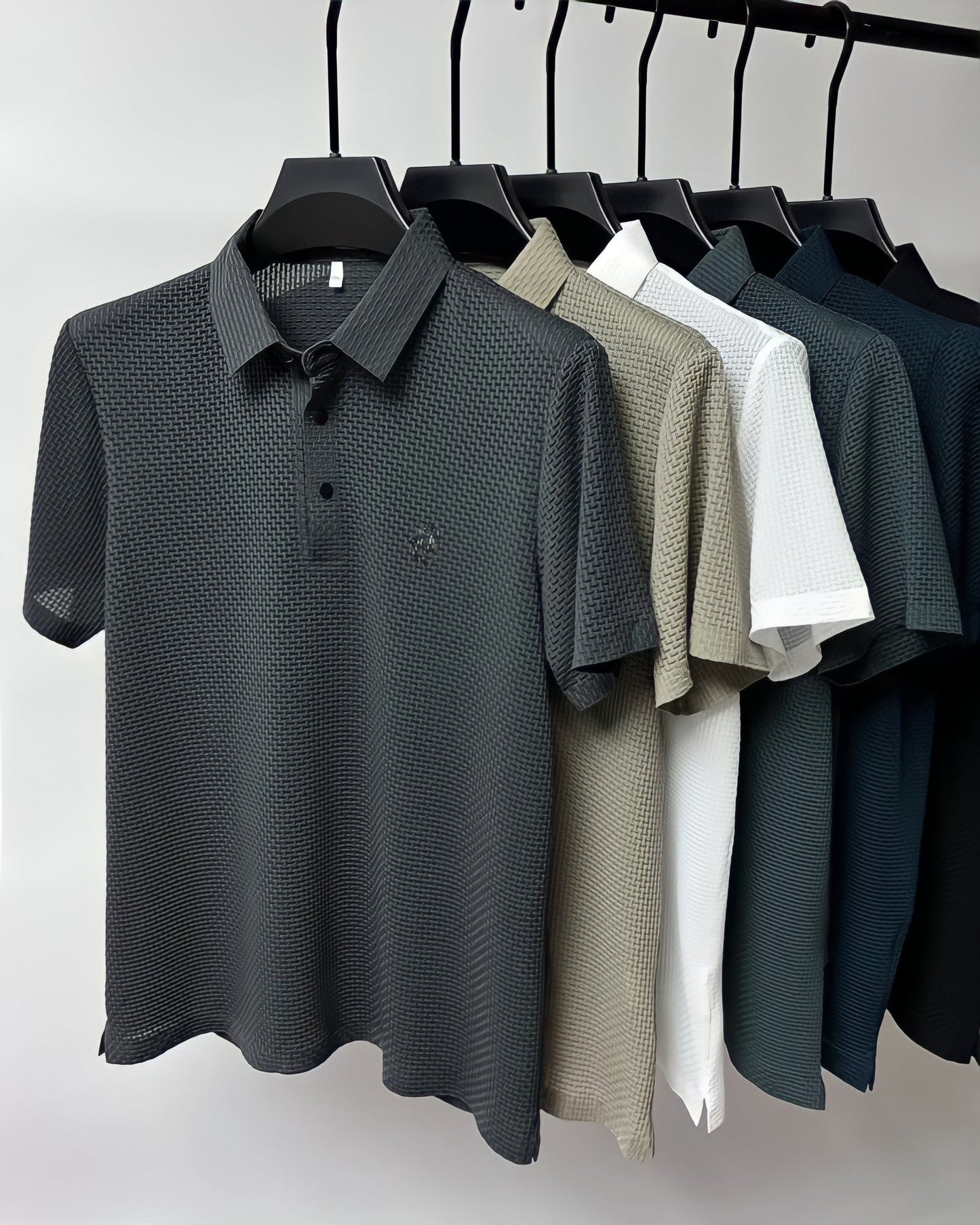 POLO CON TEXTURE A TAGLIO SLIM