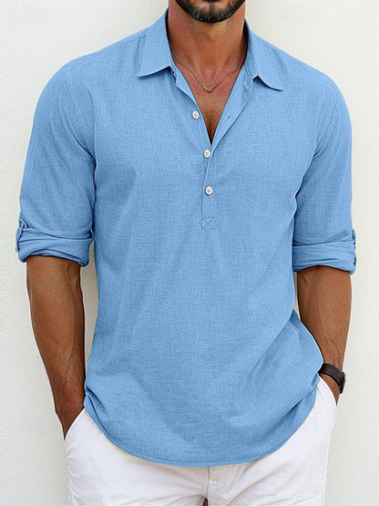 GIOVANNI™ | CAMICIA CLASSICA IN COTONE-LINO