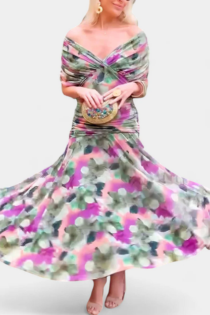 Alondra™ – Abito Lungo Elegante con Scollo a V