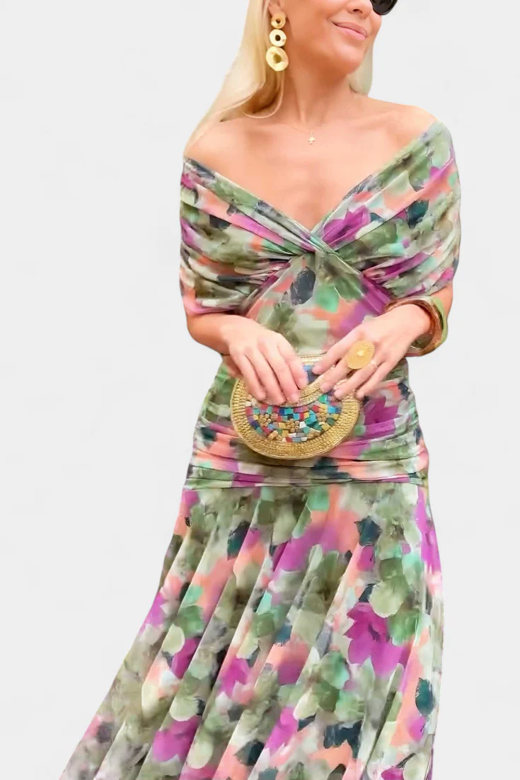 Alondra™ – Abito Lungo Elegante con Scollo a V