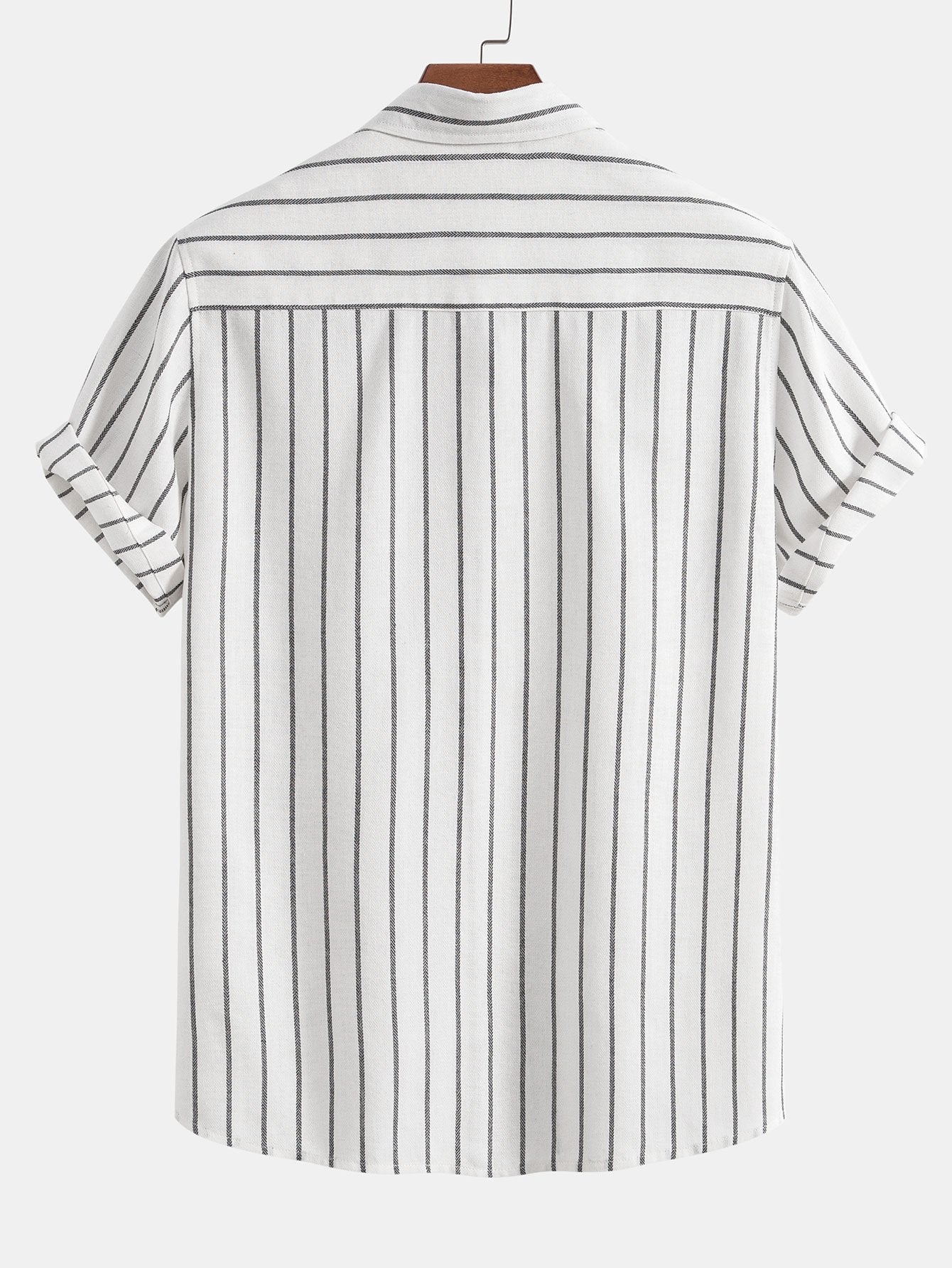 CAMICIA A RIGHE IN MISTO COTONE CON BOTTONI