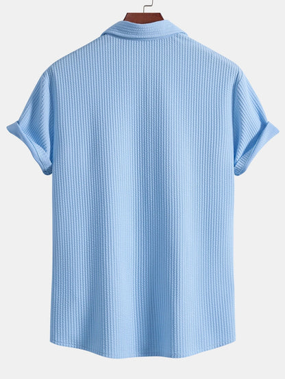 CAMICIA MUSCLE FIT A COSTE CON BOTTONI