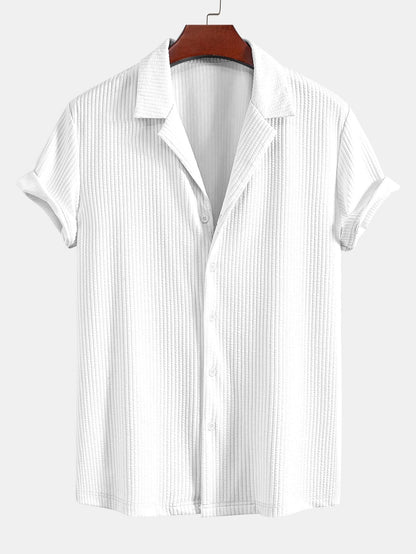 STILE DEFINITO: CAMICIA MUSCLE FIT A COSTE CON COLLO CUBANO PROFONDO